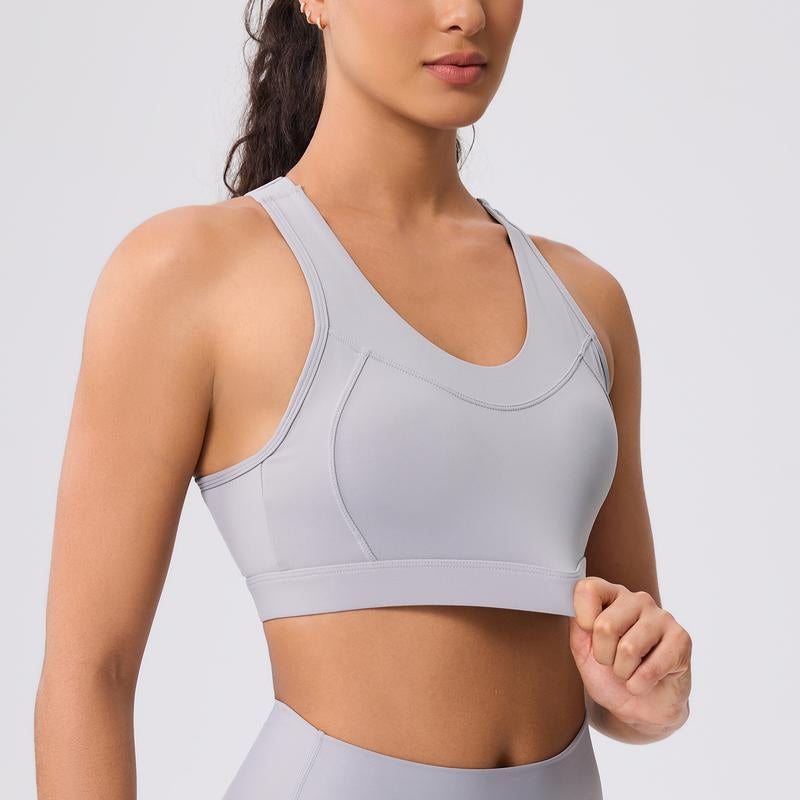 High Impact Sports Bra for Women โ High Support Molded Cups, Adjustable Straps & Back Closure, Cross, Workout & Running Bra
