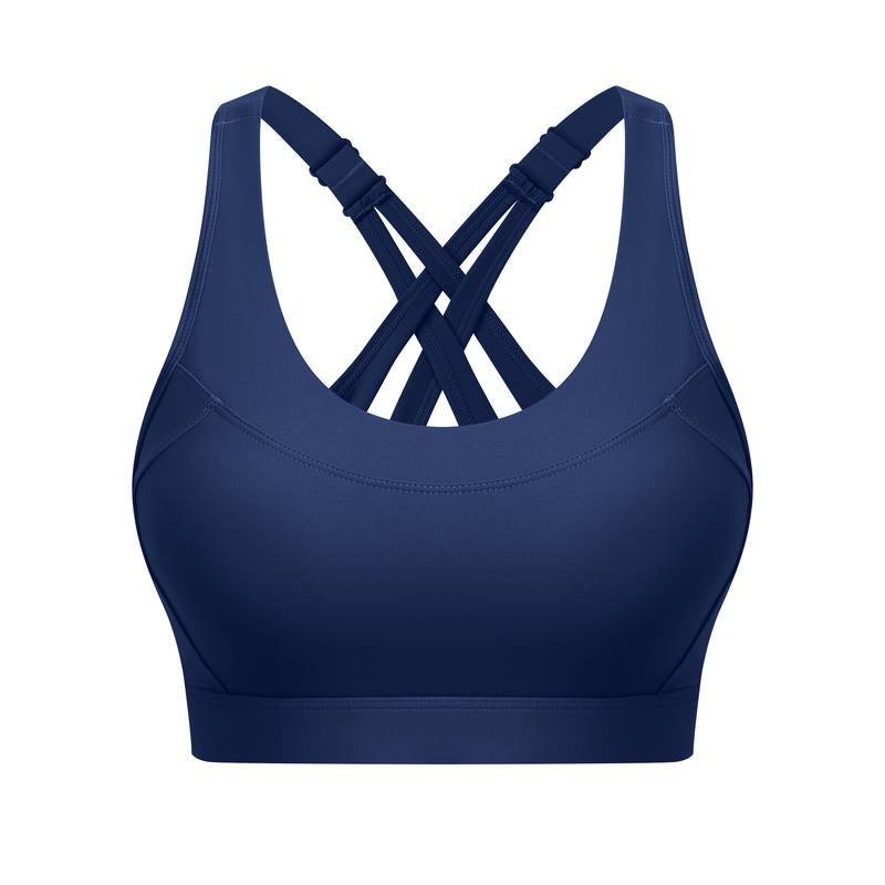 High Impact Sports Bra for Women โ High Support Molded Cups, Adjustable Straps & Back Closure, Cross, Workout & Running Bra
