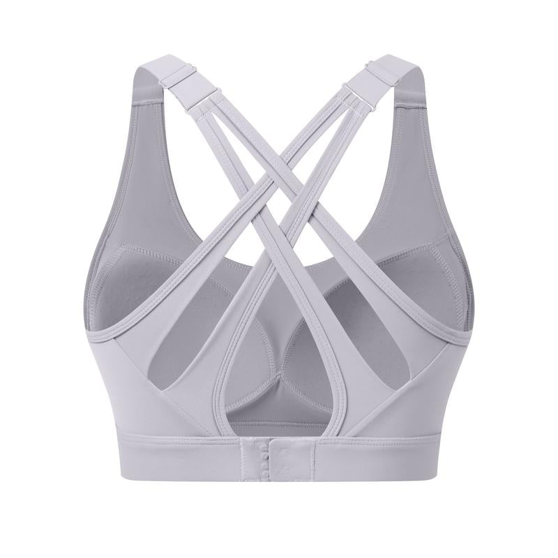High Impact Sports Bra for Women โ High Support Molded Cups, Adjustable Straps & Back Closure, Cross, Workout & Running Bra